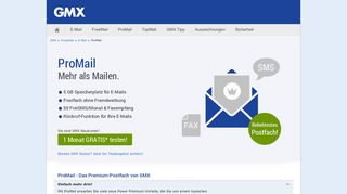 GMX ProMail - Mehr als E-Mail mit dem Profi-Postfach