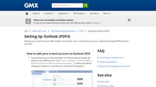 Setting Up Outlook (POP3) - GMX Support - GMX Help Center