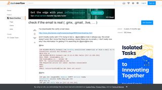 check if the email is real ( .gmx, .gmail, .live, ... ) - Stack ...