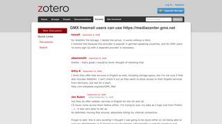 GMX freemail users can use https://mediacenter.gmx.net - Zotero Forums