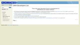 GMX-Developers List - Gromacs