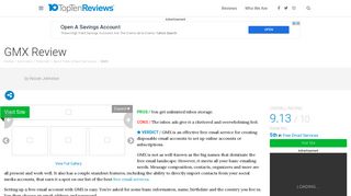 GMX Review - Pros, Cons and Verdict - Top Ten Reviews