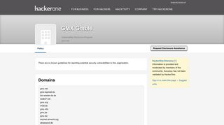 GMX GmbH's Vulnerability Disclosure Policy - HackerOne