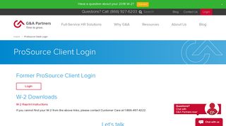 ProSource Client Login - G&A Partners