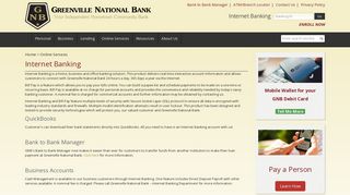 Internet Banking :: Greenville National Bank