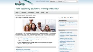 Student Financial Services - Post-Secondary Education, Training and ...