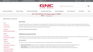 Your Account | GNC