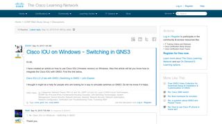 Cisco IOU on Windows - Switching in GNS3 - 87789 - The Cisco ...