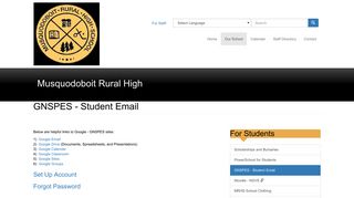 GNSPES - Student Email | Musquodoboit Rural High