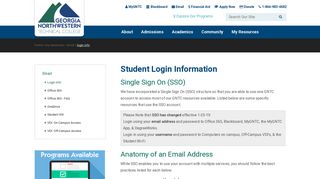 Student Login Information | Georgia Northwestern Technical College