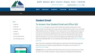 Student Email | Georgia Northwestern Technical College