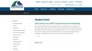 Student Email | Georgia Northwestern Technical College