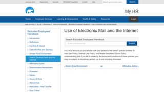 Use of Electronic Mail and the Internet | My HR