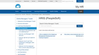 HRIS (PeopleSoft) | My HR