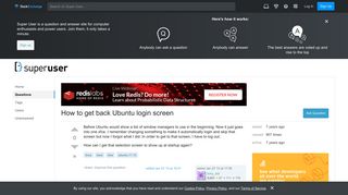 linux - How to get back Ubuntu login screen - Super User