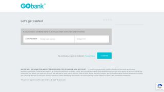 Sign Up - Online Banking - Checking Account - Direct Deposit | GoBank