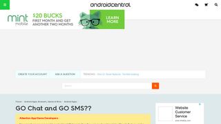 GO Chat and GO SMS?? - Android Forums at AndroidCentral.com