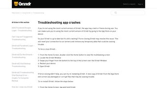 Troubleshooting app crashes – Help Center - Grindr Support