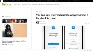 You Can Now Use Facebook Messenger without a Facebook Account