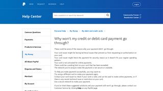 Why won't-my-credit-or-debit-card-payment-go-through - PayPal