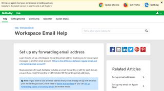 Set up my forwarding email address | Workspace Email - GoDaddy ...