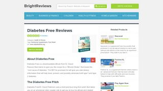 Diabetes Free Reviews - A CURE For Diabetes? - BrightReviews.com
