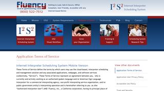 Fluency, Inc. Terms of Service