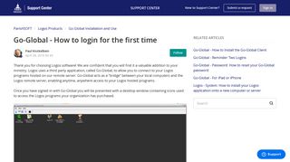 Go-Global - How to login for the first time – ParishSOFT