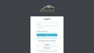Green Cloud Portal: Log In