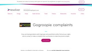 Resolve your Gogroopie Complaints for free | Resolver