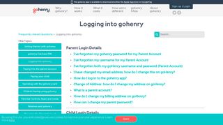 Logging into my gohenry. Who has access? | FAQs gohenry