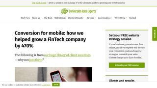Conversion for mobile: how we helped grow a FinTech company by ...