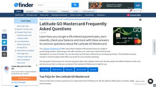 Latitude GO Mastercard Frequently Asked Questions | finder.com.au