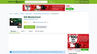 GO MasterCard Reviews - ProductReview.com.au