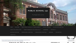 GO Math Website Login and Resources | Public School 131