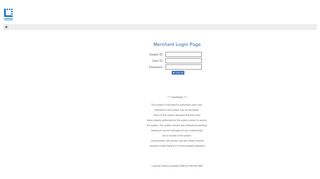 Merchant Login Page