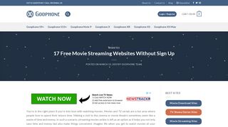 17 Best Free Movie Streaming Sites Without Sign Up 2019 - Goophone