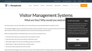 Visitor Management Systems: What They Are and ... - The Receptionist