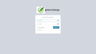 User Login - gotorecharge