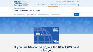 GO REWARDS Credit Card | Navy Federal Credit Union