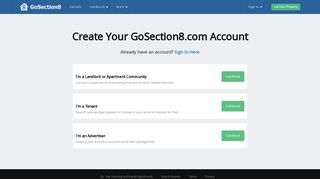 Sign Up - GoSection8.com
