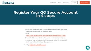 Register Your GO Secure Account in 4 steps - Medical Billing App - Dr ...