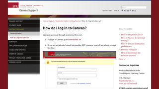 How do I log in to Canvas? - Canvas Support - Simon Fraser ...