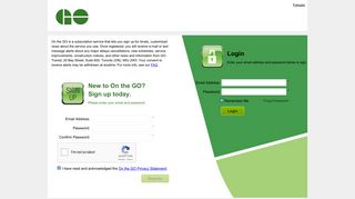 Subscriber Registration - GO Transit