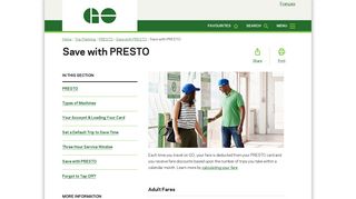 Save with PRESTO | PRESTO | Trip Planning | GO Transit
