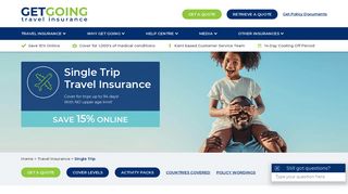 Single Trip Travel Insurance Quotes - Get Going