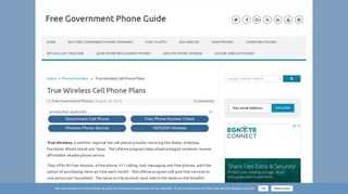 True Wireless Cell Phone Plans - Free Government Phone Guide