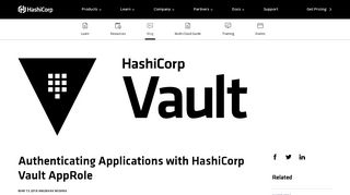 Authenticating Applications with HashiCorp Vault AppRole