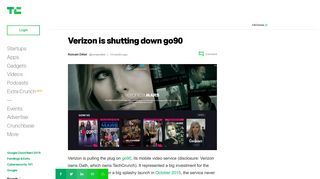 Verizon is shutting down go90 | TechCrunch