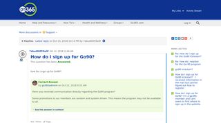 How do I sign up for Go90? | Go365 Community